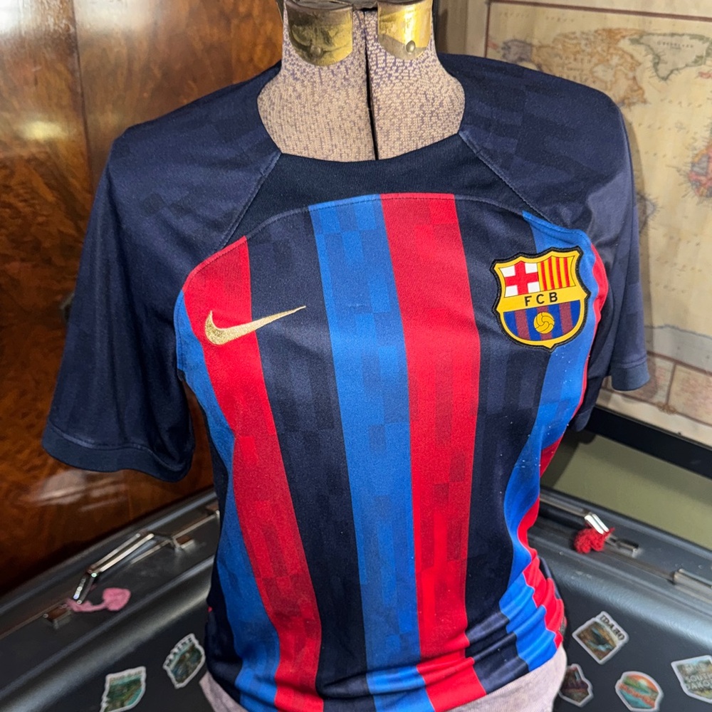 Score Big with this Authentic Nike FC Barcelona 22/23 Home Jersey - Men's Size S